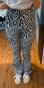 Loavies Zebra Flared Broek XS, Zwart, Ophalen of Verzenden, Maat 34 (XS) of kleiner, Lang