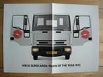 Iveco EuroCargo 1992 Truck of the Year Poster Brochure, Overige merken, Iveco, Zo goed als nieuw, Ophalen