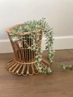Vintage rotan plantenmand, Huis en Inrichting, Overige materialen, Ophalen of Verzenden, Zo goed als nieuw, Q