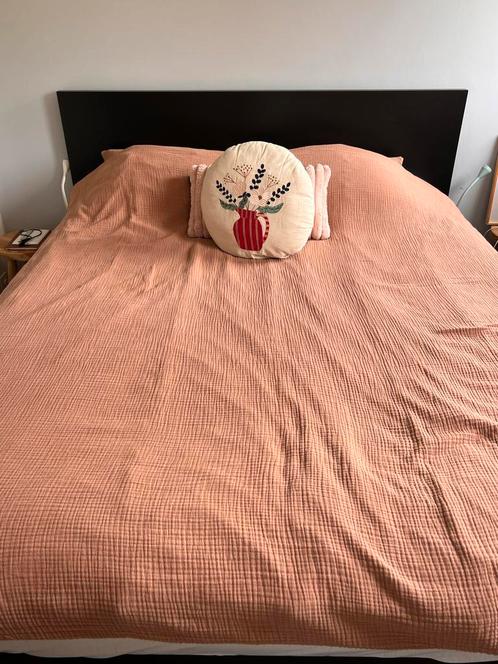 IKEA MALM Bed 160x200 - Zwart - Goede Staat, Huis en Inrichting, Slaapkamer | Bedden, Zo goed als nieuw, Tweepersoons, 160 cm