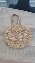 Ronde rieten strandtas, gevoerd & met ritssluiting – NIEUW, Ophalen of Verzenden, Nieuw, Beige, Shopper
