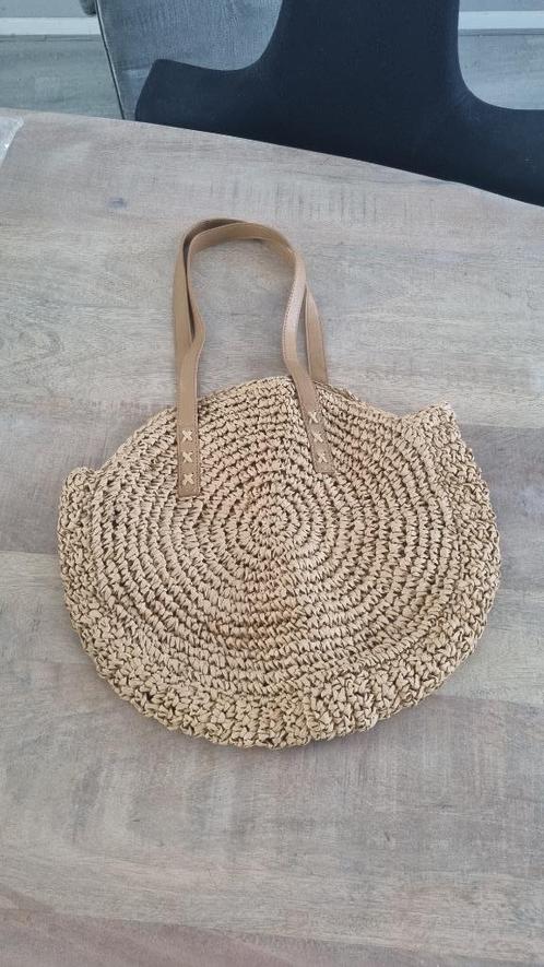 Ronde rieten strandtas, gevoerd & met ritssluiting – NIEUW, Sieraden, Tassen en Uiterlijk, Tassen | Damestassen, Nieuw, Shopper