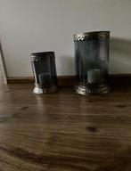 Glazen Windlichten Set, Huis en Inrichting, Woonaccessoires | Kandelaars en Kaarsen, Ophalen, Overige materialen, Gebruikt, Overige kleuren