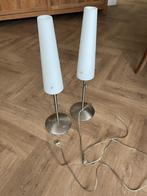 2 staande lampen 66 cm, Huis en Inrichting, Ophalen, Gebruikt, Glas, 50 tot 75 cm