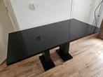 Uitschuifbare eettafel zwart 120cm tot 160cm, Ophalen, Gebruikt, 50 tot 100 cm, Vijf personen of meer