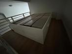 Twijfelaar bed met lades en lattenbodem, Ophalen, Wit, 140 cm, Zo goed als nieuw