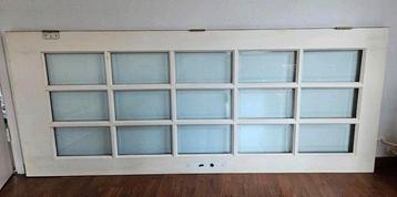Massief hardhouten stompe deur met facet glas zgan beschikbaar voor biedingen