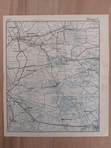 14 / Meppel Ommen Dalfsen Raalte Almelo Wijhe litho 1885 beschikbaar voor biedingen