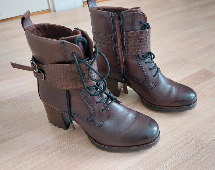 Bruine leren laarzen, tamaris, maat 38, Kleding | Dames, Schoenen, Nieuw, Lage of Enkellaarzen, Bruin, Ophalen of Verzenden