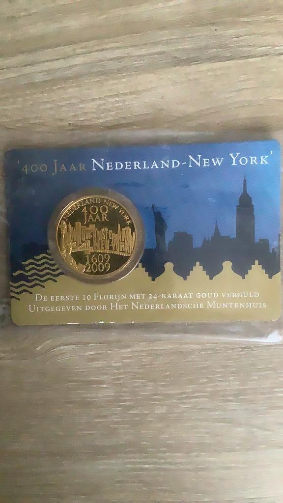 400 jaar Nederland New York gouden herdenkings munt, Postzegels en Munten, Munten | Nederland, Euro's, Koningin Beatrix, Goud