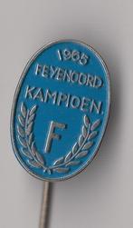 Voetbal Feyenoord Rotterdam Kampioen 1965 blauw speldje, Gebruikt, Niet vindbaar, Niet vindbaar, Speldje of Pin