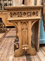 Blank eiken Victoriaans Gotisch tafeltje tafel, Ophalen