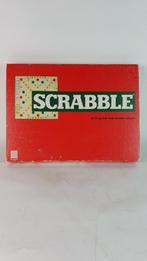 Scrabble, vintage rode doos, Sio, houten steentjes. 8C5