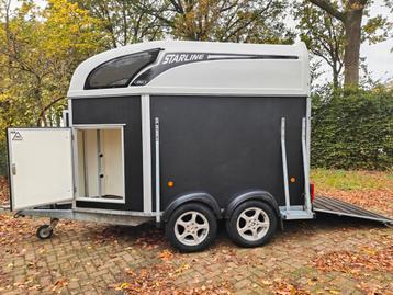 Zeer mooie 1,5 atec paardentrailer aluminium bodem  beschikbaar voor biedingen