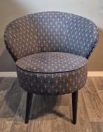 WOOOD Bo fauteuil - Velvet stof (zwart/goud), Ophalen, Gebruikt, 75 tot 100 cm, Stof