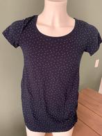 Blauw wit gestipt shirt L positiekleding zwangerschap top, Maat 42/44 (L), Shirt of Top, Zo goed als nieuw, Verzenden