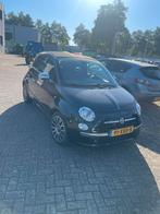 Fiat 500 c cabrio gucci automaat 75000 km leer, Auto's, 15 km/l, 4 stoelen, Zwart, Leder
