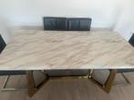 Marmer Eet en salontafels, Huis en Inrichting, Tafels | Salontafels, Ophalen of Verzenden, Rond, 50 tot 100 cm, Minder dan 50 cm
