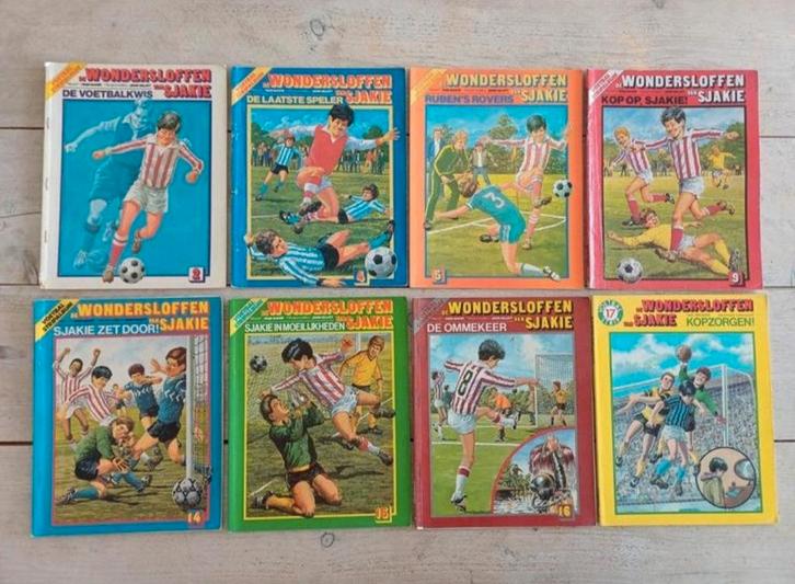 14 x De wondersloffen van Sjakie, Boeken, Stripboeken, Zo goed als nieuw, Meerdere stripboeken, Ophalen of Verzenden