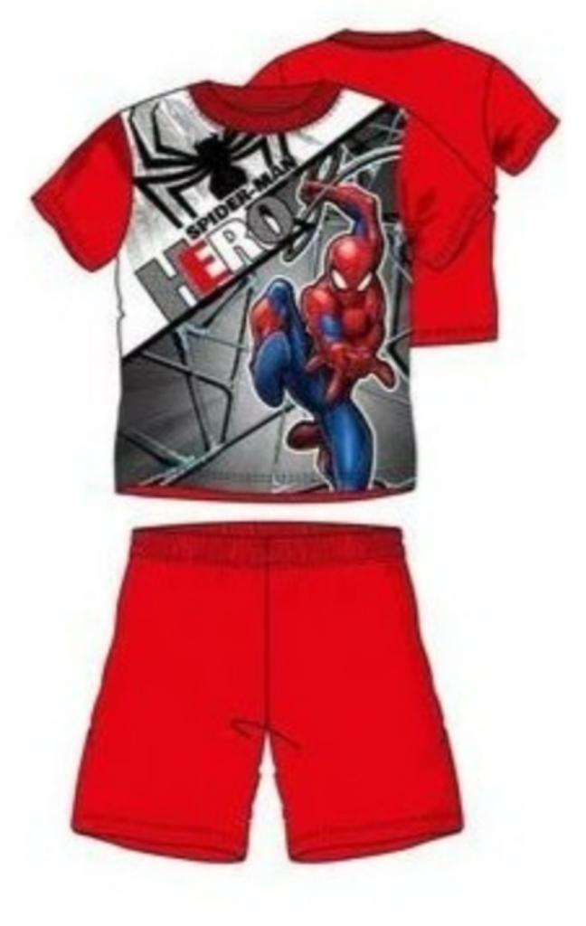 Spiderman Shortama - Rood - Maat 98 - 128, Kinderen en Baby's, Kinderkleding | Maat 98, Nieuw, Jongen, Nacht- of Onderkleding