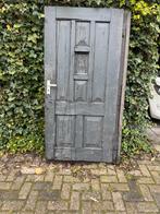 Ouderwetse Houten Deur met Glas, Gebruikt, 80 tot 100 cm, Binnendeur, Ophalen of Verzenden