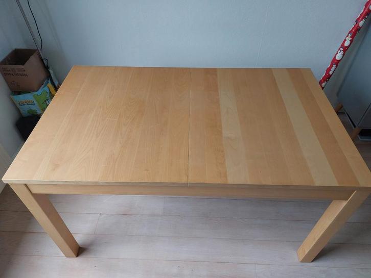 Uitschuifbare Eettafel Ikea Bjursta, Huis en Inrichting, Tafels | Eettafels, Gebruikt, 50 tot 100 cm, 200 cm of meer, Vijf personen of meer