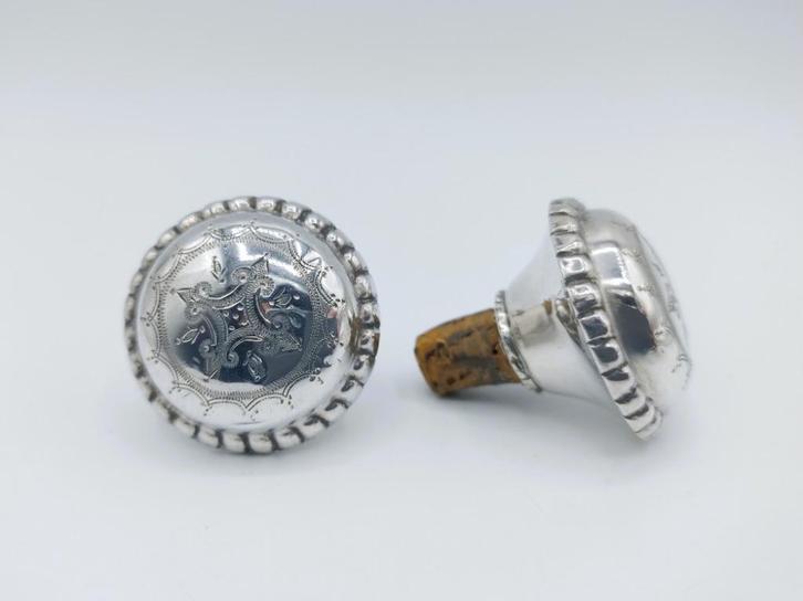 2 Zilveren sierkurken, 19e eeuws, Antiek en Kunst, Antiek | Goud en Zilver, Zilver, Verzenden