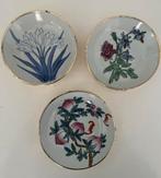 Set van 3 Chinese porseleinen schaaltjes met messing, Ophalen of Verzenden