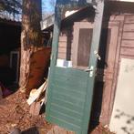 GRATIS HARDHOUTEN BUITENDEUR BREED 83,5 HOOG 208, Ophalen, Gebruikt, 80 tot 100 cm, Buitendeur