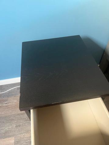 Ikea Malm nachtkastje - donkerbruin/zwart - afbeelding 2