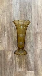 Vintage Glazen Vaas - Prachtig Design! 26x27cm, Gebruikt, Overige kleuren, Ophalen of Verzenden, Glas