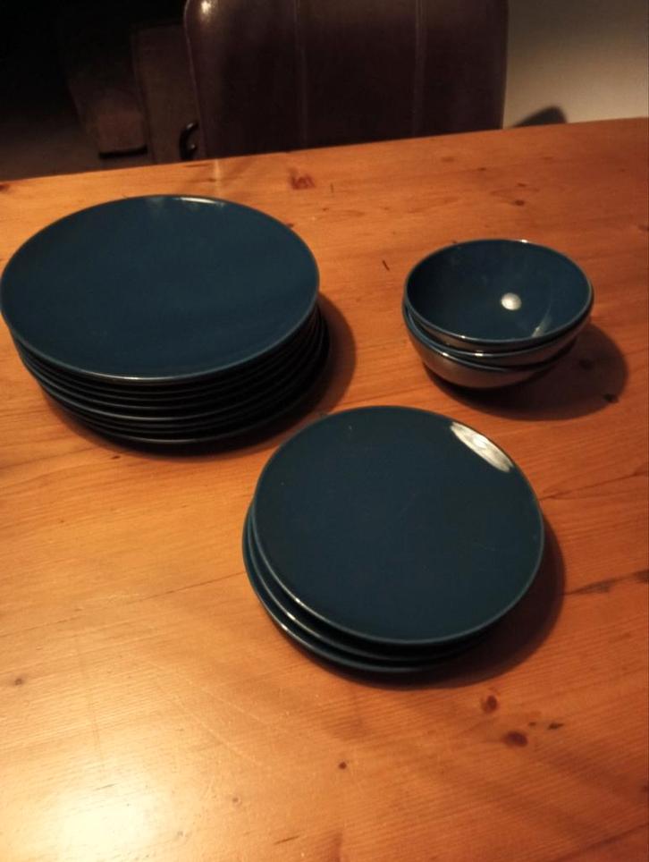 IKEA FÄRGKLAR Bordenset Donkerblauw - Zeldzaam!, Huis en Inrichting, Keuken | Servies, Zo goed als nieuw, Bord(en), Overige stijlen