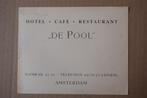 Rekening boekje van Hotel Cafe Restauarant De Pool"Amsterdam, Ophalen of Verzenden, Overige typen