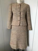 Vintage Wollen Mantelpakje, Kostuum of Pak, Beige, Kärner, Ophalen of Verzenden