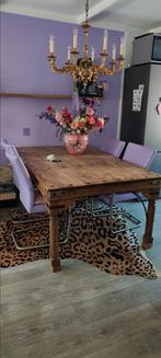 Mooie 8 arms gouden kroonluchter, Ophalen of Verzenden, Zo goed als nieuw