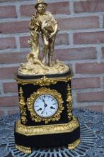 brons /marmer klok, Antiek en Kunst, Antiek | Klokken, Ophalen of Verzenden