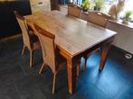 Eettafel met 4 stoelen, Ophalen, Gebruikt, Koloniaal, 4 tot 6 stoelen