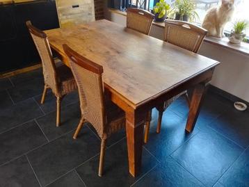 Eettafel met 4 stoelen beschikbaar voor biedingen