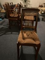 Eettafel stoelen 6 stuk, Huis en Inrichting, Stoelen, Ophalen of Verzenden, Gebruikt, Bruin