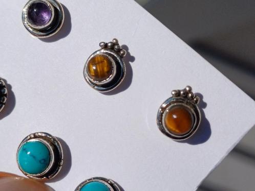 Vanoli 925 zilveren oorbellen oorknopjes met tijgeroog, Sieraden, Tassen en Uiterlijk, Oorbellen, Nieuw, Knopjes of Stekers, Zilver