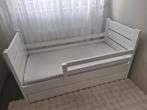 Wit kinderbed met lade en uitval bescherming, Kinderen en Baby's, Ophalen, 70 tot 85 cm, 140 tot 160 cm, Zo goed als nieuw