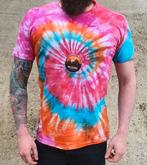 Blauw - oranje - rood - roze tie dye wildland t-shirt maat L, Nieuw, Maat 52/54 (L), Spiral Creaties, Ophalen of Verzenden