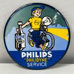 Emaille bordje - Philips “Philidyne” service, Reclamebord, Ophalen of Verzenden, Zo goed als nieuw, Nvt