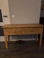 Eikenhouten side table, Huis en Inrichting, Tafels | Sidetables, Ophalen, Zo goed als nieuw, 25 tot 50 cm, Rechthoekig