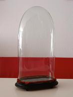 Antieke Victoriaanse Ovale handgeblazen glazen Stolp H 55cm, Antiek en Kunst, Antiek | Klokken, Ophalen