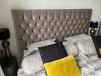 Capitonneert hoofdbord, Huis en Inrichting, Ophalen, Tweepersoons, 140 cm, Zo goed als nieuw