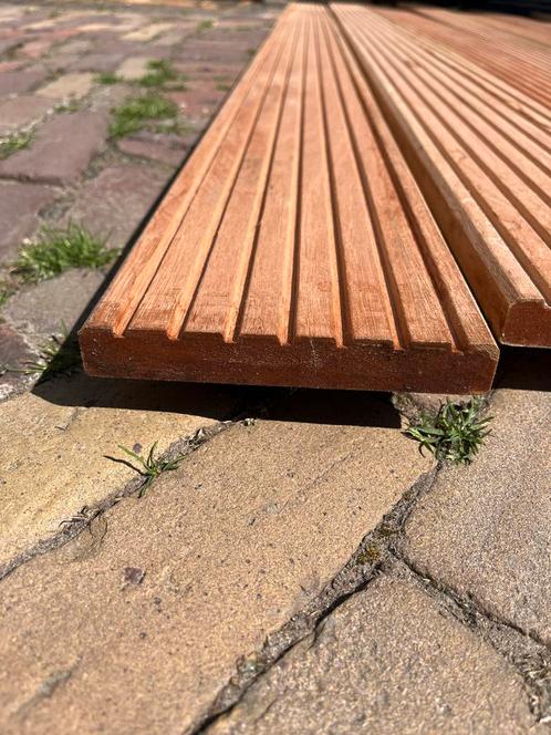 Vlonderplank vlonderdelen Kapur Hardhout 21 x 145 x 2750mm, Doe-het-zelf en Verbouw, Hout en Planken, Zo goed als nieuw, Plank