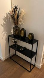 Zwarte sidetable, Ophalen, 100 tot 150 cm, Zo goed als nieuw, 25 tot 50 cm