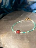 Edelopaal opaal vuuropaal ruw turkoois beschermt geluk magie, Sieraden, Tassen en Uiterlijk, Armbanden, Ophalen of Verzenden, Zo goed als nieuw