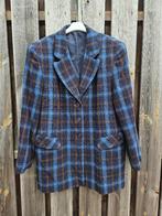 Vintage blazer/jasje ruit maat 44/XL, Blauw, Maat 42/44 (L), Ophalen of Verzenden, Zo goed als nieuw